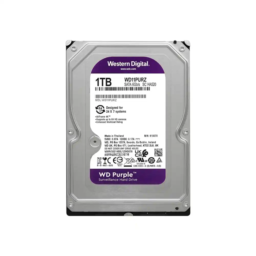 هارد اینترنال وسترن دیجیتال WD10PURZ بنفش 1 ترابایت