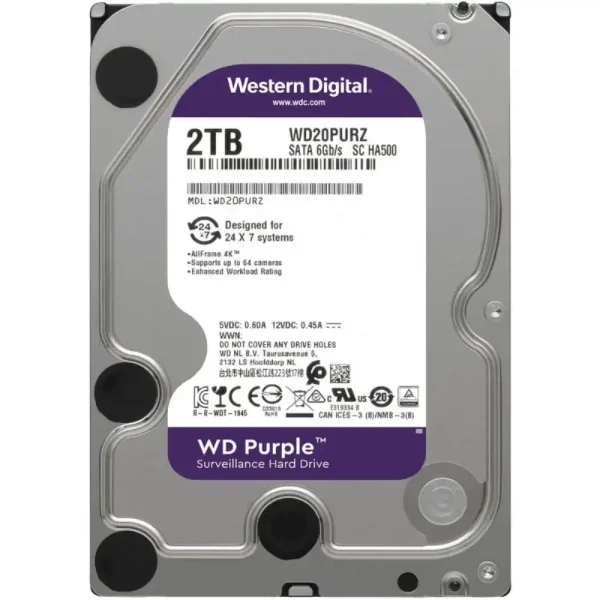 هارد اینترنال وسترن دیجیتال WD10PURZ بنفش 2 ترابایت
