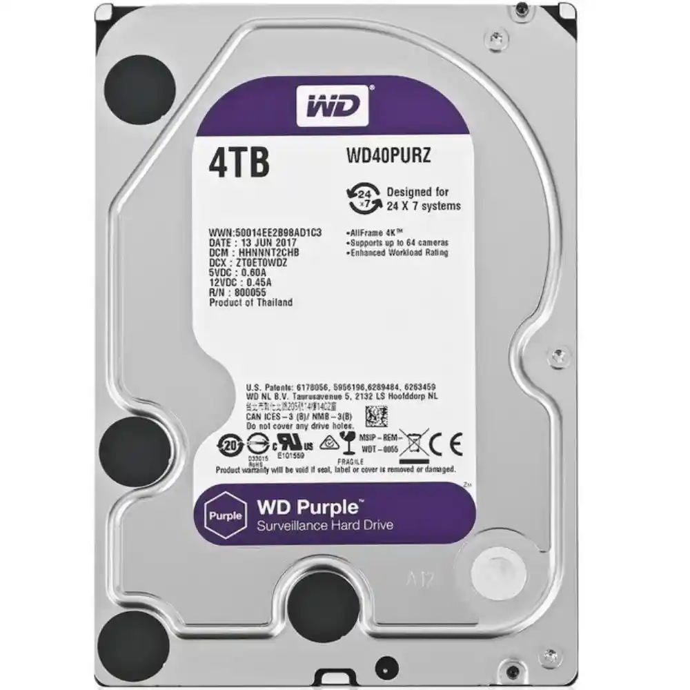 هارد اینترنال وسترن دیجیتال WD10PURZ بنفش 4 ترابایت