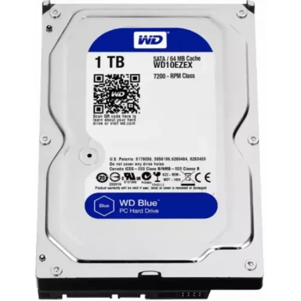 هارد اینترنال وسترن دیجیتال سری آبی WD10EZEX ظرفیت 1 ترابایت
