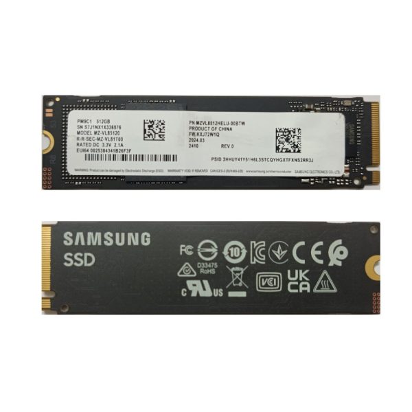 حافظه اس اس دی سامسونگ ظرفیت 512 گیگابایت مدل sumsung pm9 c1 512GB nvme