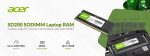 رم لپتاپ 16 گیگابایت DDR5 4800 ایسر مدل SD200 - تصویر 2