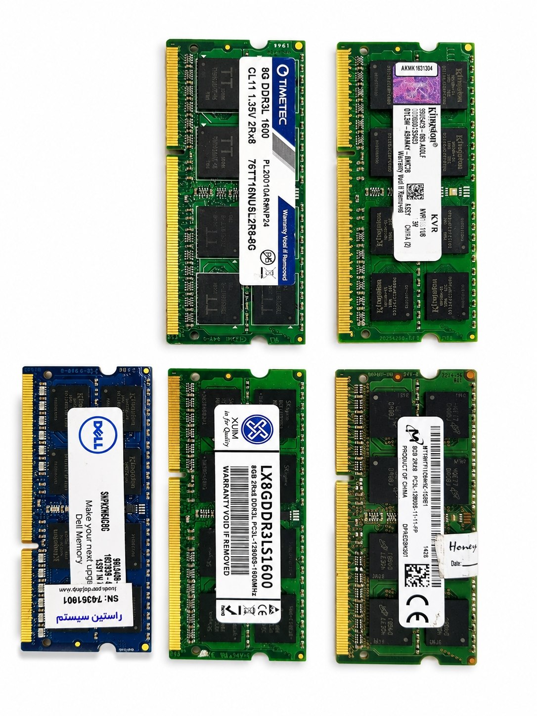 photo_2026-09-05_06-03-05 رم لپتاپ 8 گیگابایت PC3L 12800 - 1600 برند میکس - تصویر 1